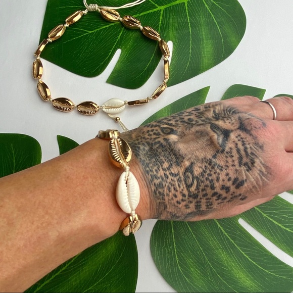 Shell Choker & Bracelet/ Anklet Set - Picture 2 of 6